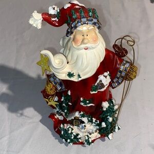 Vintage Festive Santa Claus Holiday Figurine - Red and White